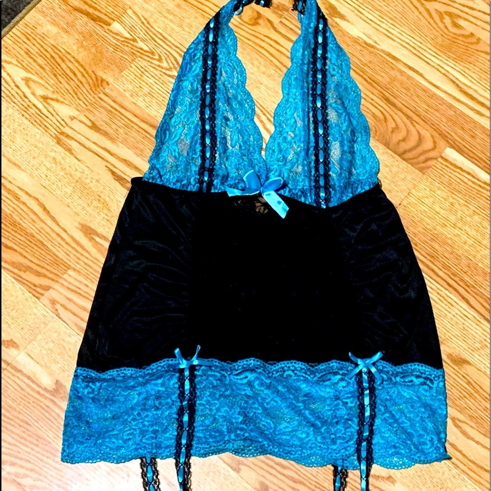 Sexy Black & Blue Lingerie- Size XL- N.W.O.T